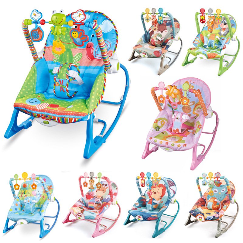【文森母嬰】嬰兒電動搖椅 多功能音樂鬨睡震動安撫搖籃床 亞馬遜跨境玩具