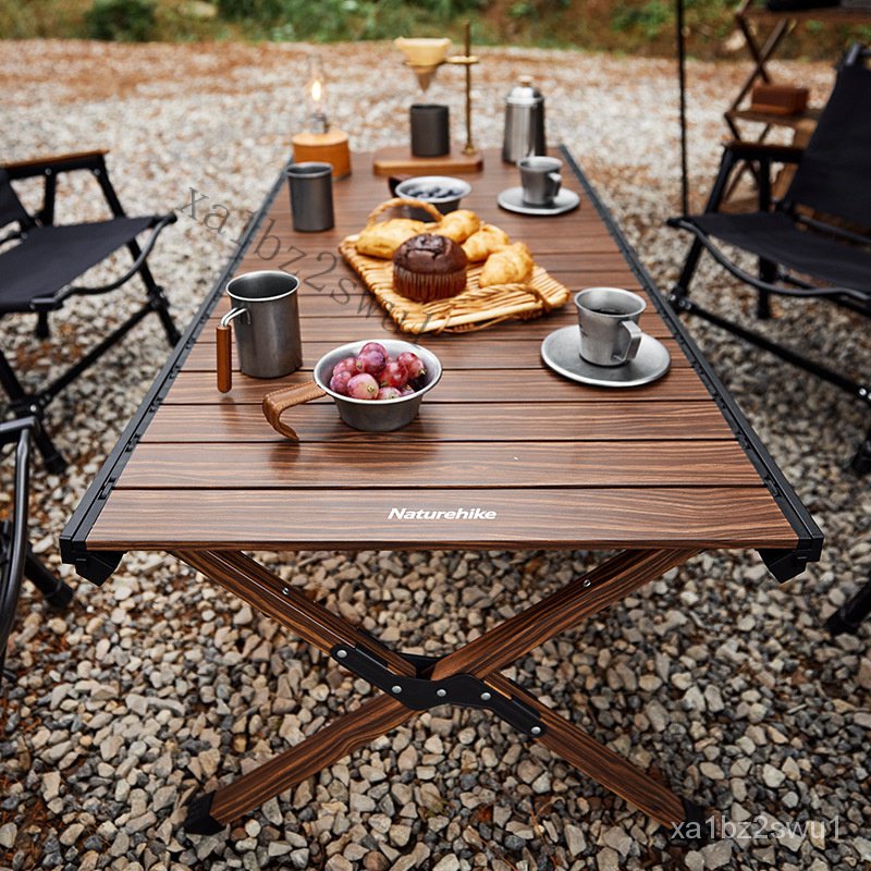 【免運】Naturehike挪客方諾鋁閤金掛式蛋捲桌便攜戶外露營野餐燒烤桌子