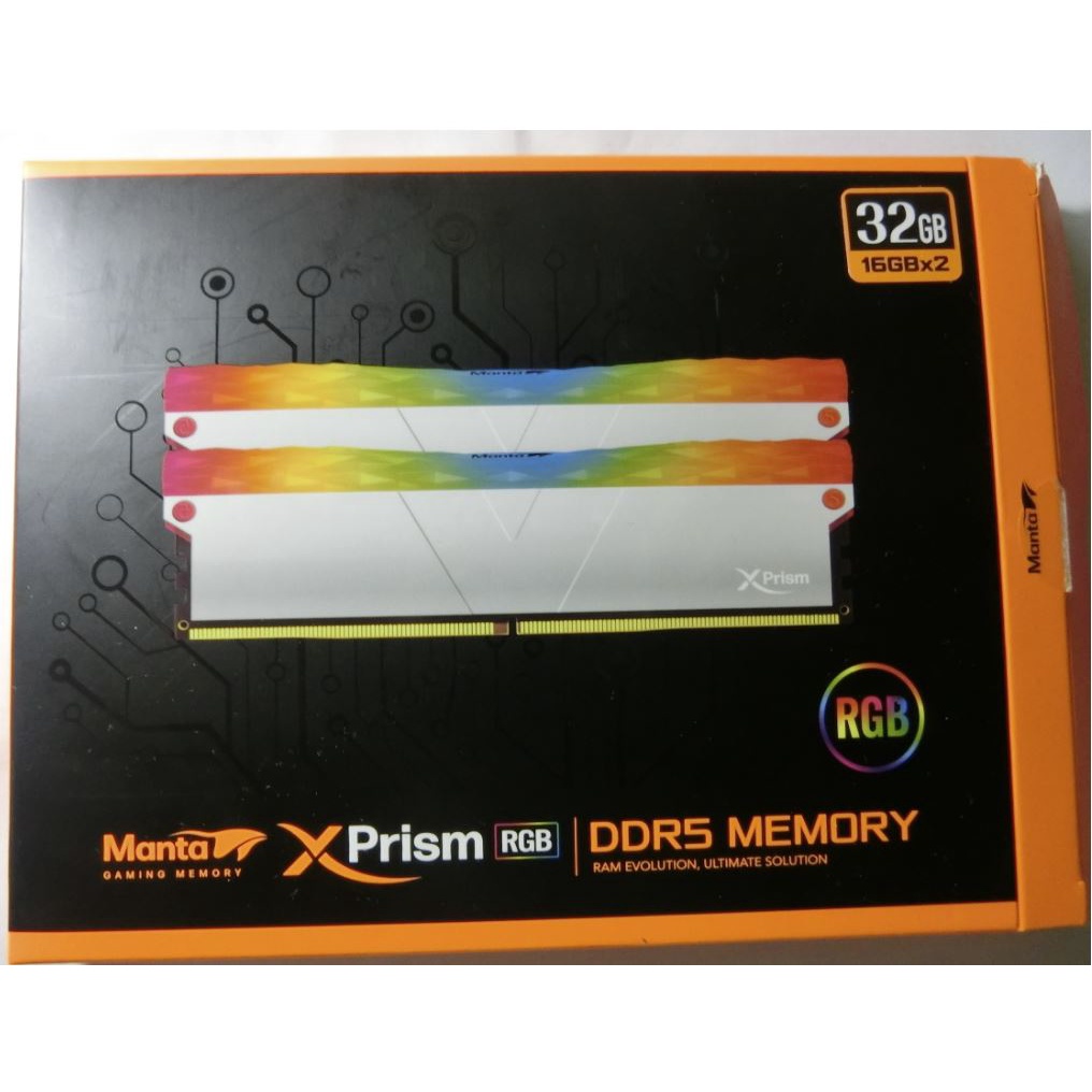 v-color 全何 MANTA XPRISM 系列 DDR5 7200 32GB (16GB*2) RGB記憶體