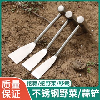 臺灣 現 農具工具大全#不銹鋼蒜鏟挖野菜的小鏟子神器農用園藝種菜除草挖土戶外專用工具