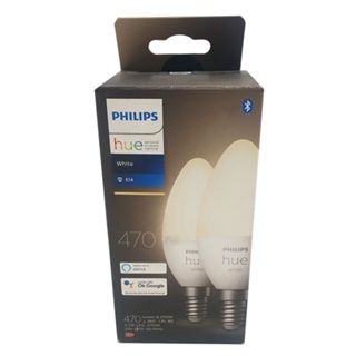飛利浦 Philips Hue 暖白光 5.5W E14 (470lm) LED智慧型蠟燭燈泡 (2入組)(平行進口)