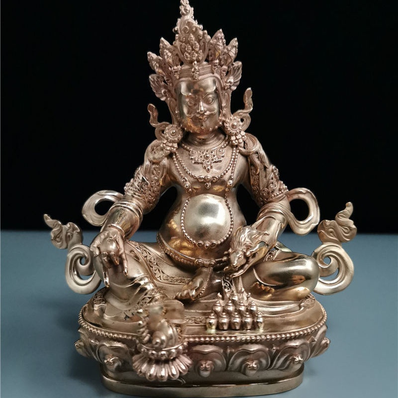 7cm純紅銅黃財神佛像擺件居家供奉佛教財神佛像佛緣