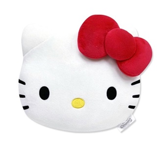 【現貨】小禮堂 Hello Kitty 車用造型絨毛安全帶護套 (大臉款)