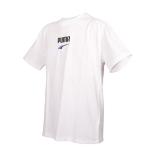 PUMA Downtown Logo 男流行系列短袖T恤(歐規 休閒 慢跑 上衣「53824852」 白黑藍
