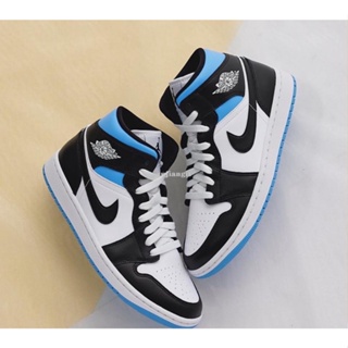 Nike Air Jordan 1 Mid University 黑白藍 籃球鞋 男女鞋 BQ6472-102
