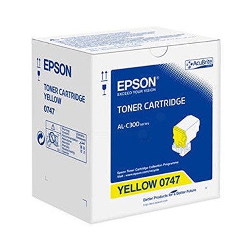 EPSON C13S050747 促銷 兩支特價 原廠黃色碳粉匣S050747 適用AL-C300N/AL-C300DN