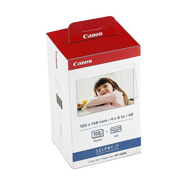 CANON 佳能 現貨 KP-108IN 相紙108張含墨盒 4x6 100×148mm 彩色相片 CP系列印相機