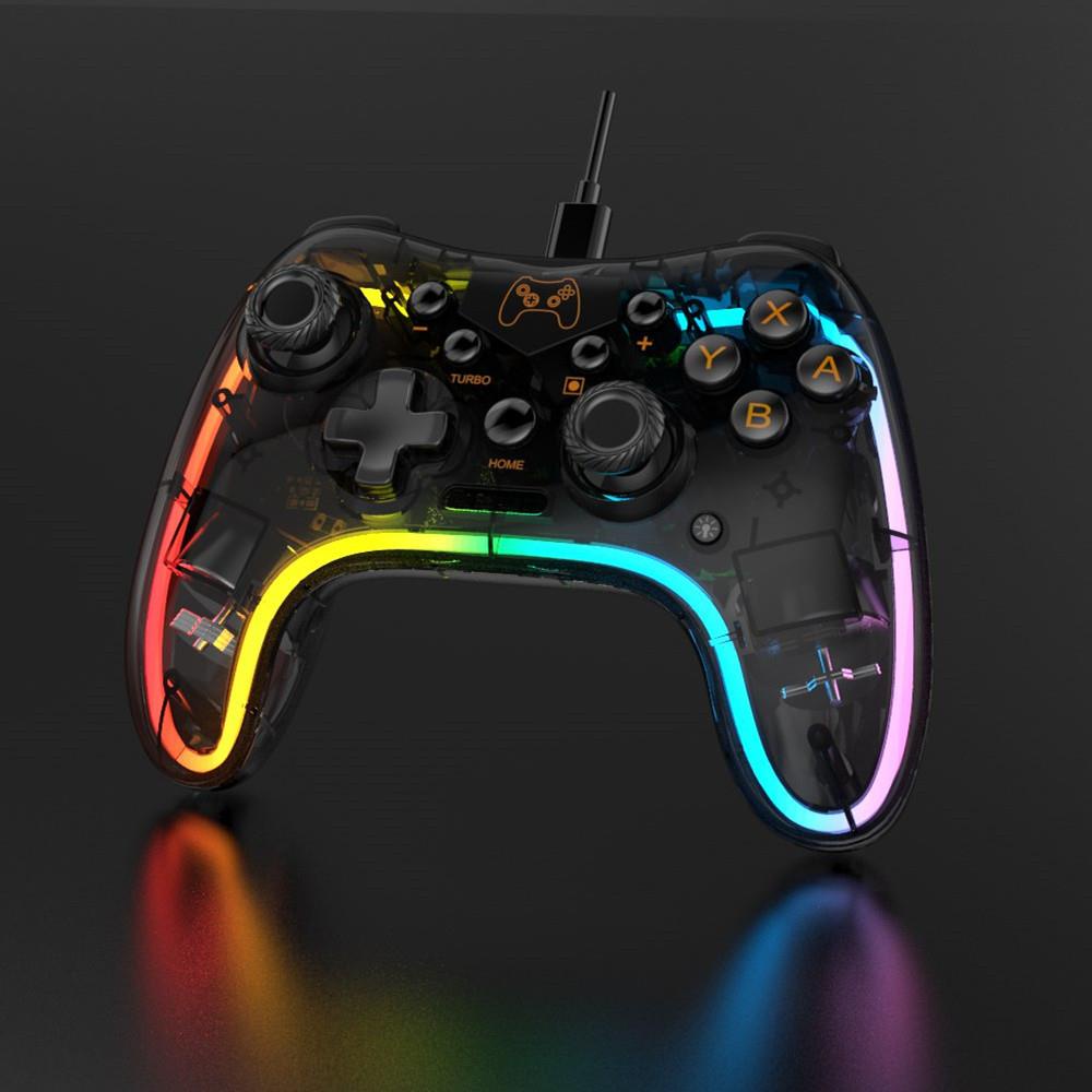 ♖switch/PC電腦/安卓手機/PS3 遊戲手把 搖桿 霓虹RGB多彩發
