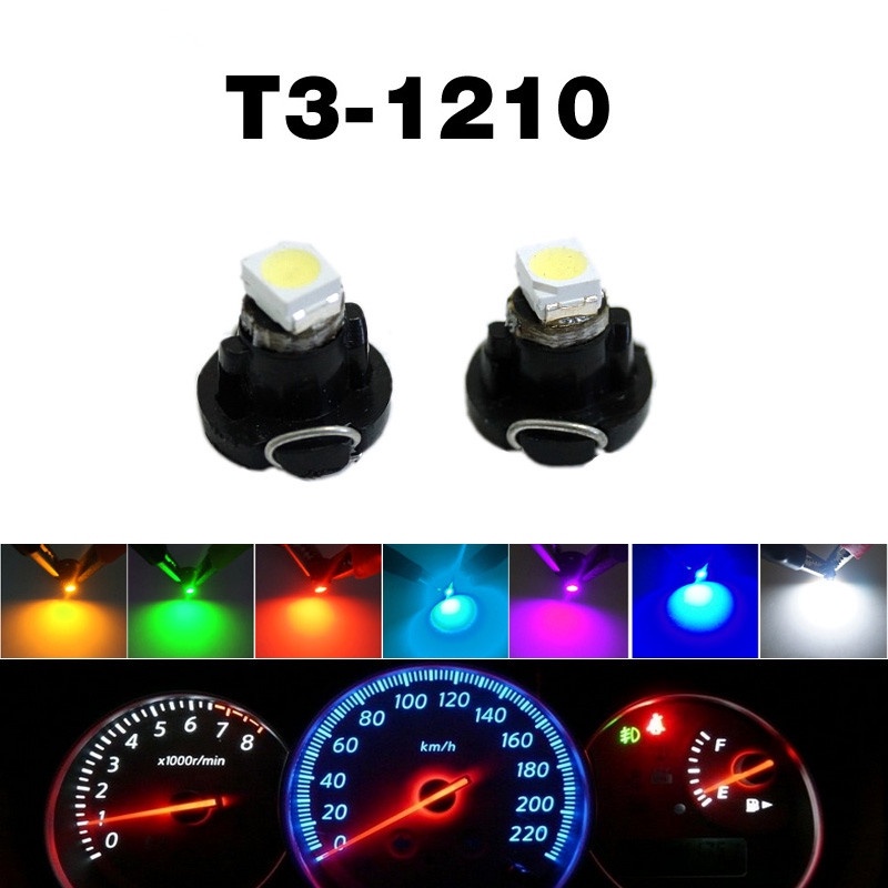 新品  限時特價 汽車儀表臺改裝LED儀表燈T3/T4.2/T4.7高流明燈泡 空調燈 時鐘燈
