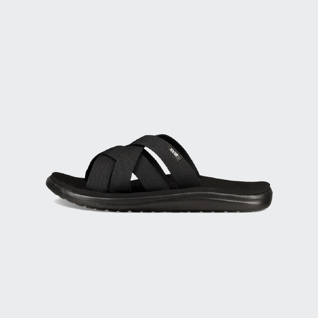 【現貨】TEVA M VOYA SLIDE 日式粗編織 拖鞋 素色黑 1099272-BLK