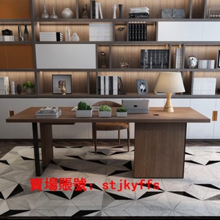 上新 低價 代客組裝 實木辦公桌 簡約現代老板桌 總裁桌 loft工業風電腦桌 臺式創意書桌