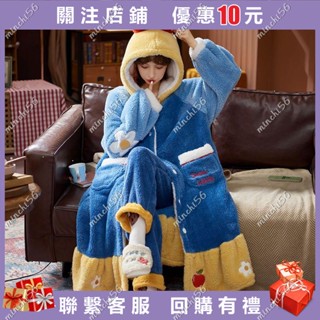 熱銷#睡袍女冬季迪士尼白雪公主大尺碼睡袍在逃公主法蘭絨卡通浴袍加絨加厚長睡衣可外穿服套裝&minchi56