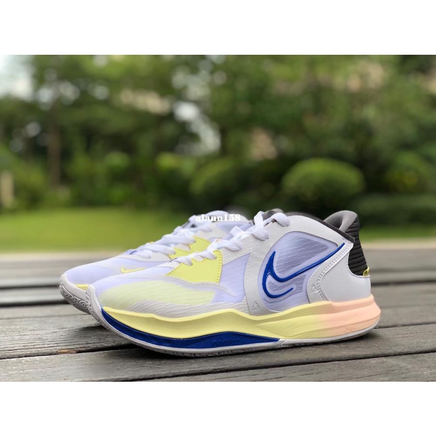 Nike Kyrie Low 5 EP 白黃藍 緩震 耐磨 運動 籃球鞋 DJ6014-100