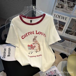 GP實拍 韓版短袖 顯瘦上衣 正韓t 大尺碼寬鬆上衣 女生短袖大碼夏裝2023夏季新款顯瘦寬鬆遮肚上衣藏肉胖mm正肩冰