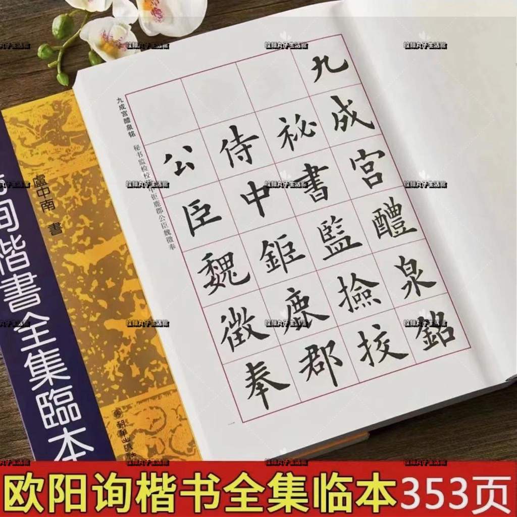 拉麵丸子生活館✿歐陽詢楷書全集臨本初學者入門歐體書法練習臨摹毛筆字帖盧中南編