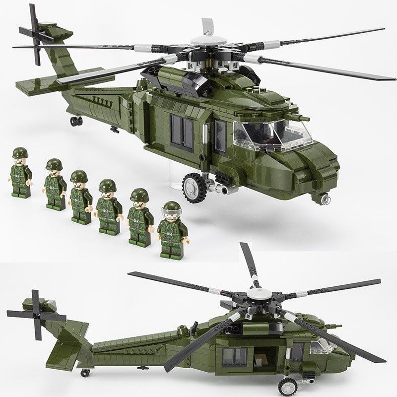 飛機 直升機 模型 兼容樂高中國武裝直升機直20通用重型運輸機黑鷹飛機軍事拼裝積木