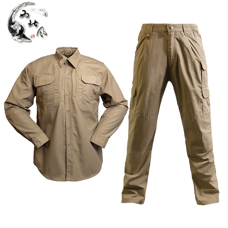 X7青蛙服訓練服 戶外登山長袖襯衣襯衫褲子套裝 透氣修身迷彩服