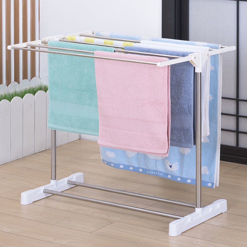 【熱銷】友利特迷你晾衣架毛巾架落地式室內家用陽臺小型可折疊嬰兒尿布架