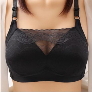 Seamless Bra Thin Without Rims Big Chest Gather Adjustable S