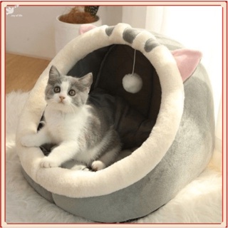 Cat Bed Removable Washable Cat Dog House Indoor Warm Comfort