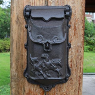 歐式鑄鐵工藝品復古做舊鑄鐵小信箱信箱信報箱壁飾壁掛庭院裝飾品
