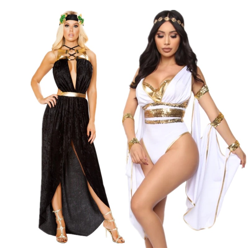 【Cosplay服飾】萬聖節cosplay歐美古希臘女神雅典娜阿拉埃及豔後派對錶演服 VKVT