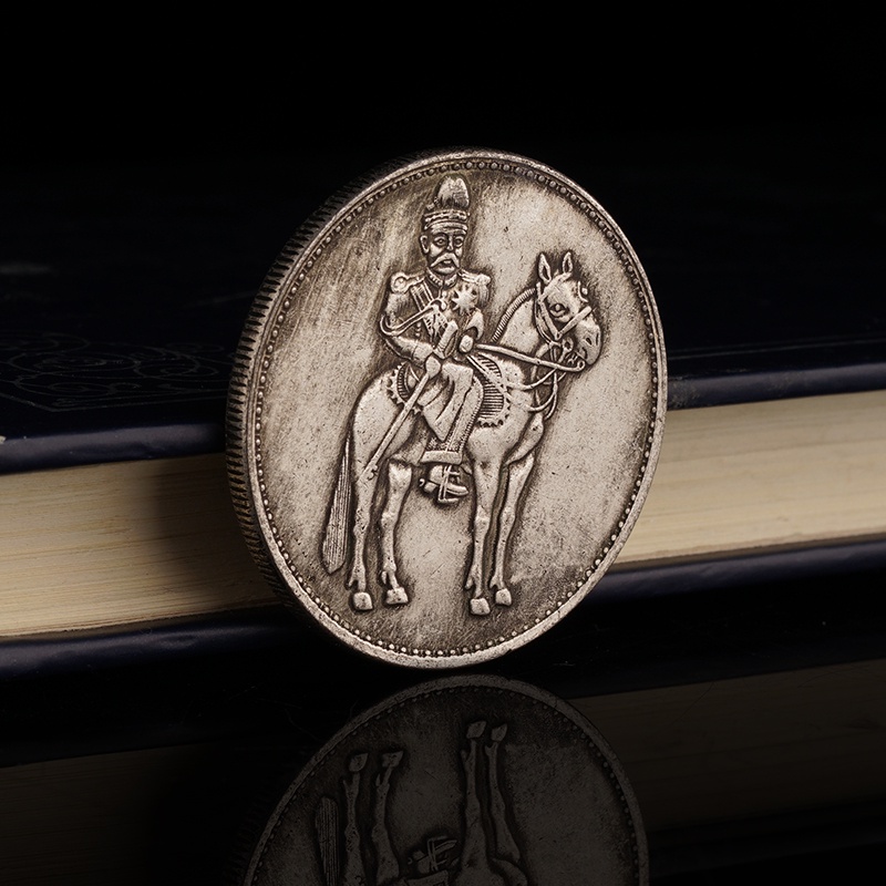 洪憲紀元袁世凱騎馬仿古創意擺件戎裝銀元大洋復古中國風裝飾硬幣