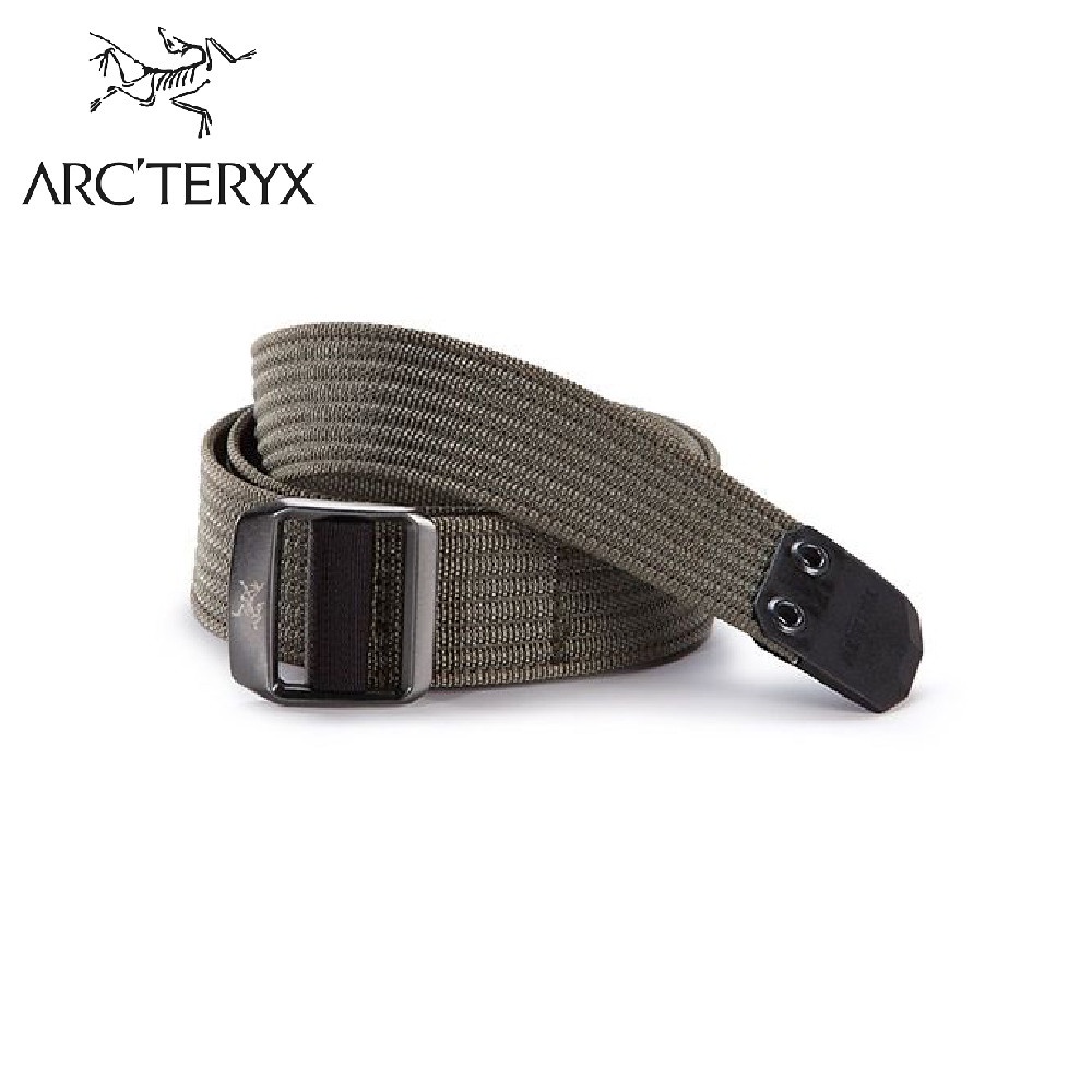 【ARC'TERYX 始祖鳥 LOGO 尼龍腰帶《糧草綠》】X000005521/腰帶環/鋁釦帶/運動腰帶/皮帶