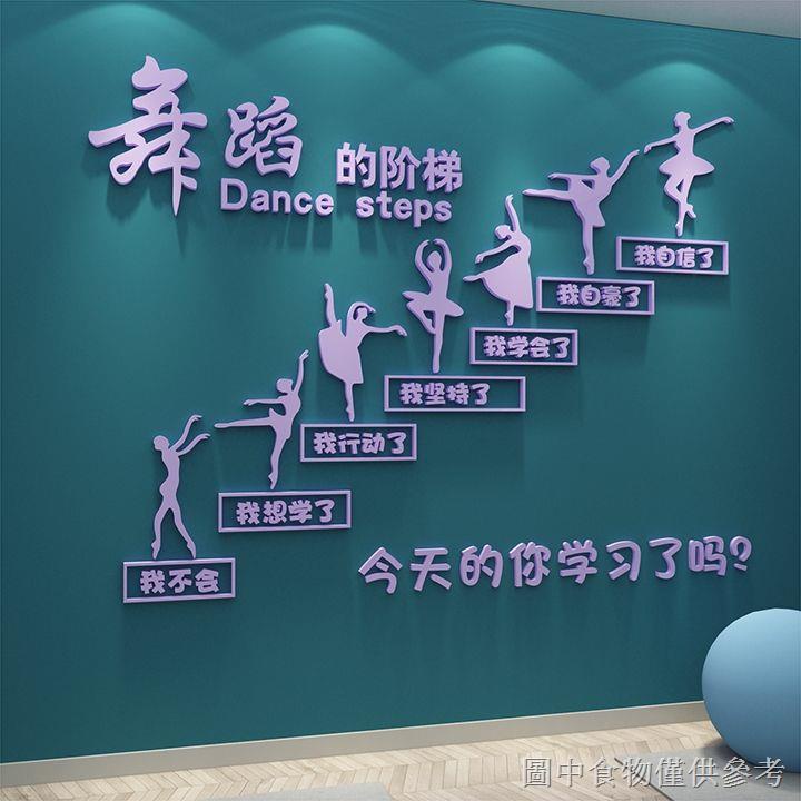 熱賣 兒童民族舞蹈卡通牆貼畫芭蕾舞教室裝飾藝術培訓機構裝飾勵志標語