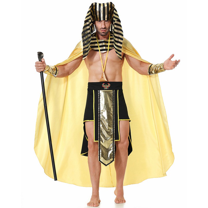 【Cosplay服飾】萬聖節埃及法老 金色國王長披風神話全視之眼 08AI