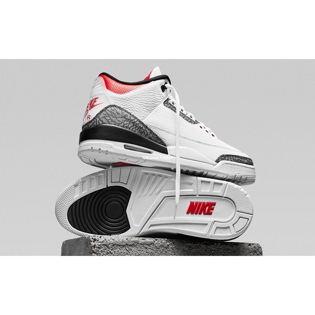 Air Jordan 3 Retro 白水泥 爆裂紋 氣墊 低筒 籃球鞋CZ6431-100