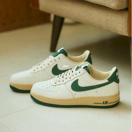 Nike Air Force 1'07 Low 空軍 白綠 百搭 簡約 男女滑板鞋 DZ4764-133
