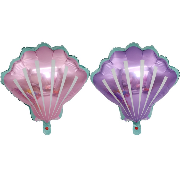 【快速出貨】✈️ 新款海底世界貝殼氣球 生日派對裝飾 扇貝海貝鋁膜氣球 派對佈置 派對裝飾品