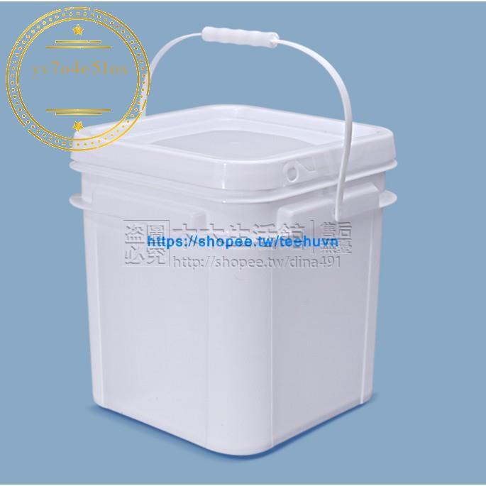 優品-推薦-長方形塑膠桶密封桶水桶帶蓋手提收納桶釣魚桶5/9/12/18L20升