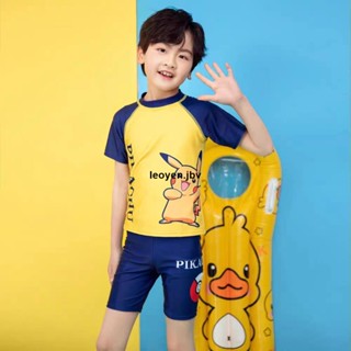 熱銷 兒童泳衣 皮卡丘泳衣 寶可夢 兒童泳裝 潑寶泳衣 泳褲 小孩泳衣 中大童泳衣 兒童泳褲 玩水游泳 卡通套