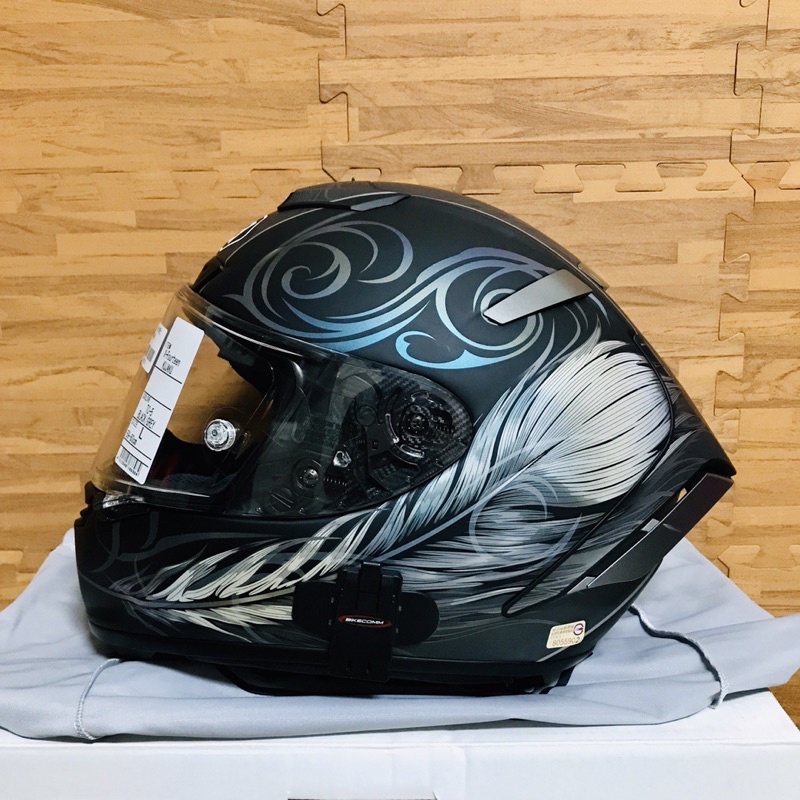 SHOEI X-14 X-FOURTEEN X14 KUJAKU TC5 消光黑羽毛 全罩式安全帽 black/grey