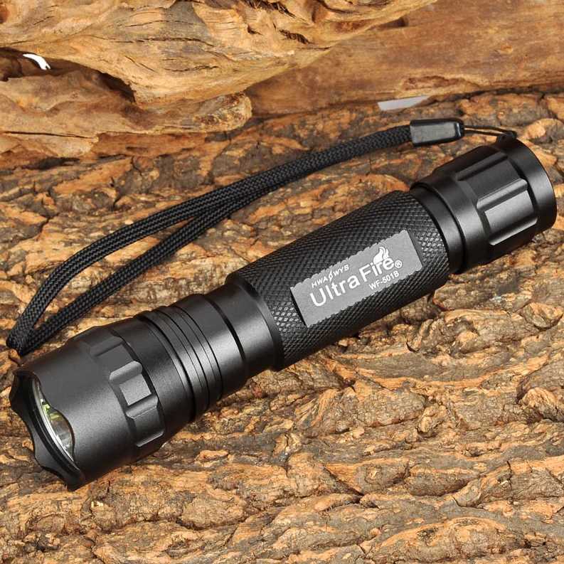 正品UltraFire WF501B CREE T6 LED強光戶外充電大功率遠射手電筒