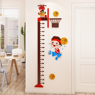 【DAORUI】寶寶兒童身高測量牆貼可移除3d立體牆貼卡通牆面裝飾男孩房間佈置貼紙