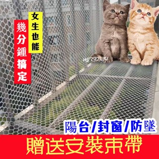 臺灣出貨 陽臺防漏網 安全網 封窗網 贈束帶 貓防盜窗墊網 防高空拋物網 貓咪防逃 塑膠防護網 養殖網