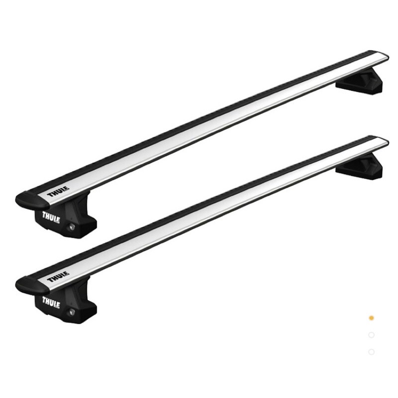 THULE 車頂鋁桿127cm 銀色 711300+7107 車頂架腳座(二手)