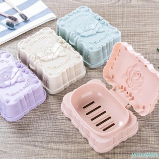 🔅優選精品🔅衛生間創意香皂盒瀝水免打孔帶蓋便攜皂架學生宿舍洗衣肥皂香罩盒