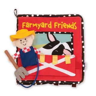 含郵～美國Manhattan toy 軟布觸摸書～農場朋友farmyard friends