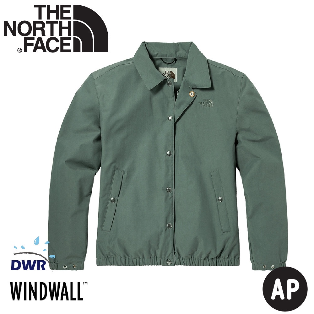【The North Face 女 防風防潑水外套《龍舌蘭綠》】4U9W/夾克/休閒外套/運動外套