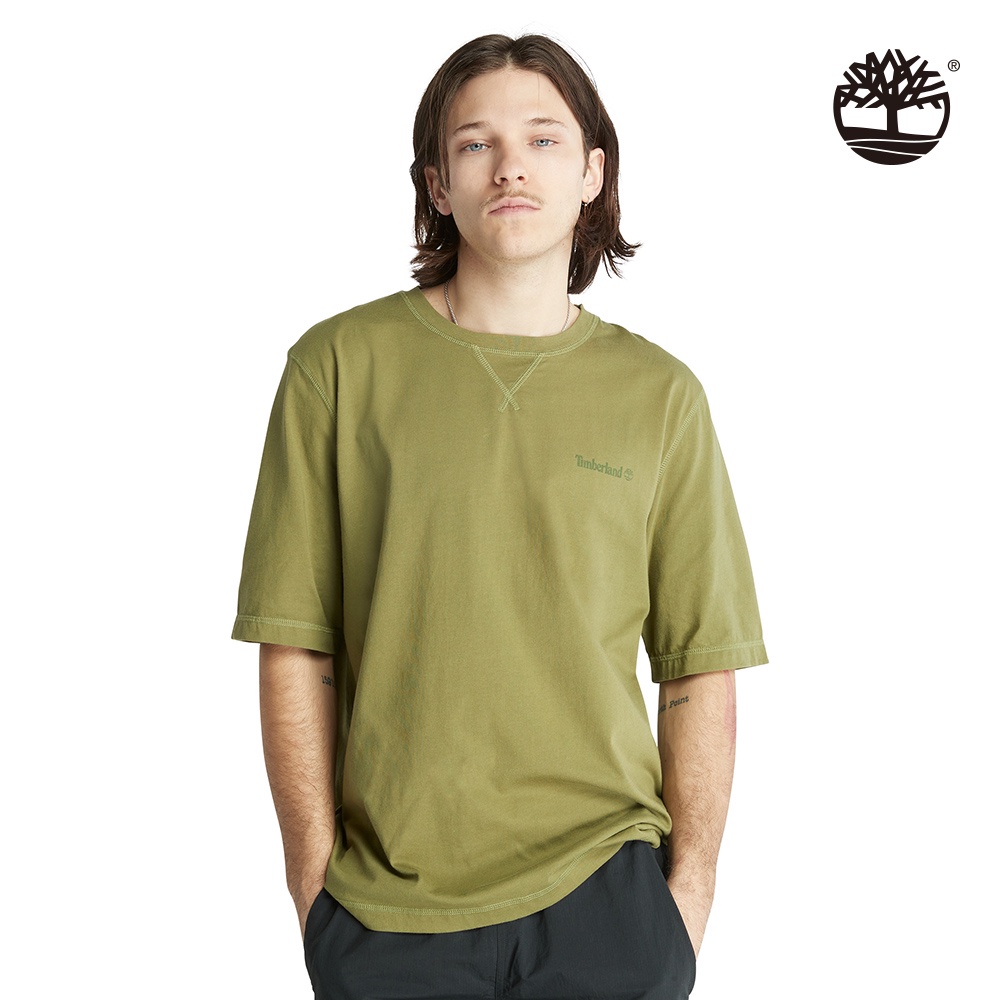 Timberland 男款蜉蝣綠抗紫外線短袖T恤|A68RSV46