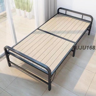 折疊床單人雙人實木床板家用簡易午休陪護出租屋經濟型鐵架硬板床-FUJU生活