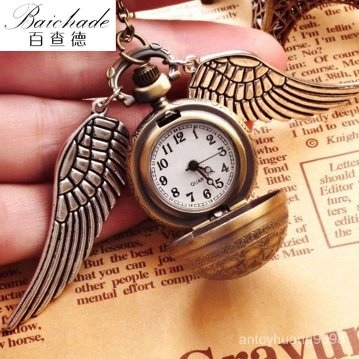 哈利波特週邊 複古項鏈懷錶 金色飛賊懷錶 禮物