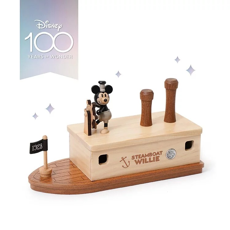 迪士尼Disney 迪士尼百年周年限量 木收納盒-威利號 墊腳石購物網