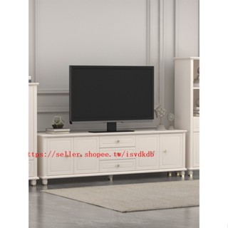 新品 代客組裝 低價美式簡約電視櫃茶幾組合客廳落地地櫃小戶型奶油白色收納櫃儲物櫃