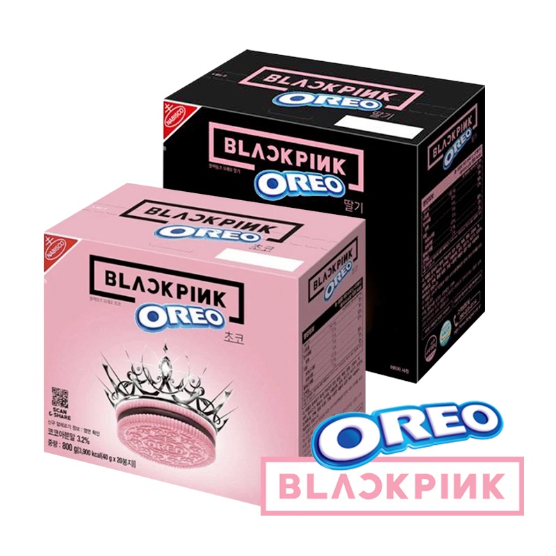 天藍小舖-韓國限量版BLACKPINK聯名OREO餅乾800g(共20包/箱）