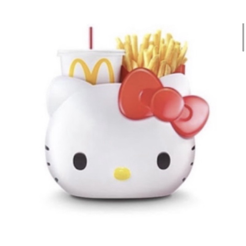 個人收藏 出清 麥當勞 限定Mcdonalds  凱蒂貓 Hello Kitty 車用置物桶 野餐籃 兩用手提籃 萬用